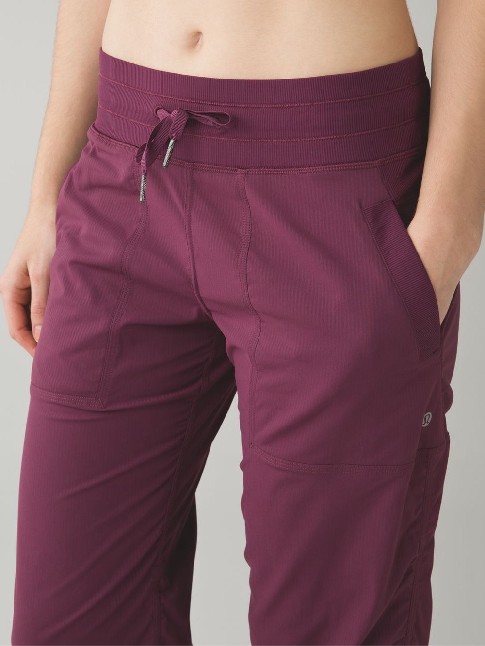 Lululemon Studio Pant Tall Women's Berry Drawstring Active Pants Sz 6